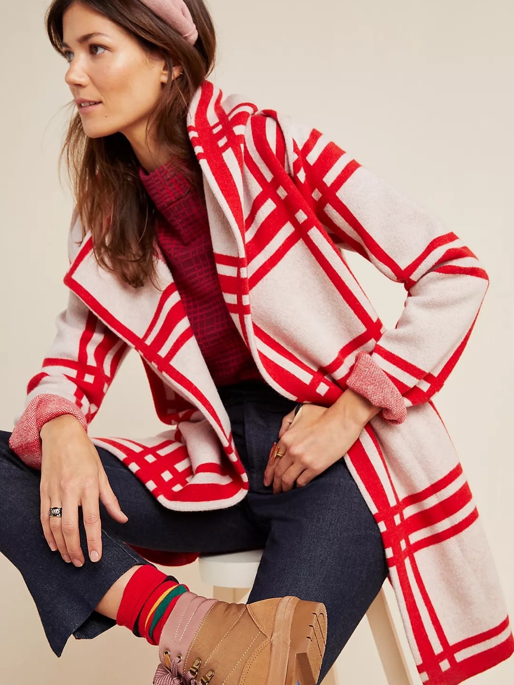 ANTHRO | FIELD FLOWER Sonia Wool Sweater Coat